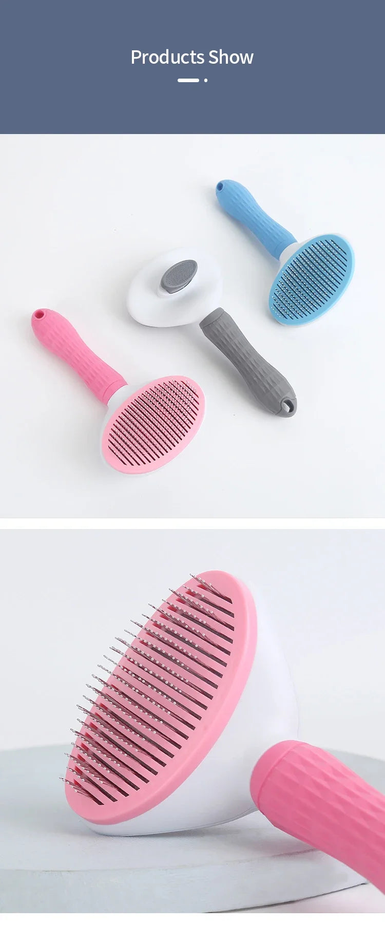 DogsHub Self-Cleaning Pet Brush – Grooming Comb for Long-Haired Cats & Dogs